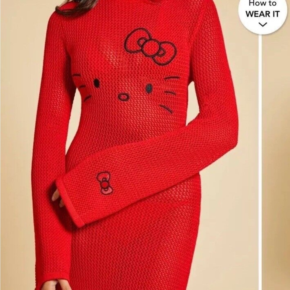 Forever 21 Red Hello Kitty Maxi Dress
